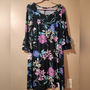 Lane Bryant Green Floral Dress